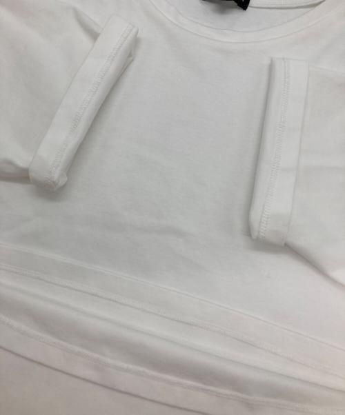 INDIVI（インディヴィ）INDIVI (インディヴィ) Tシャツセットワンピース ホワイト×ブラウン サイズ:13の古着・服飾アイテム