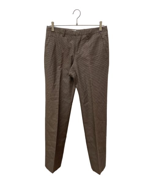 GUCCI（グッチ）GUCCI (グッチ) 千鳥柄スラックス ブラウン サイズ:46の古着・服飾アイテム