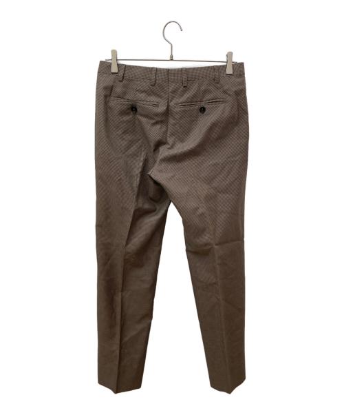 GUCCI（グッチ）GUCCI (グッチ) 千鳥柄スラックス ブラウン サイズ:46の古着・服飾アイテム