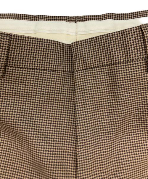 GUCCI（グッチ）GUCCI (グッチ) 千鳥柄スラックス ブラウン サイズ:46の古着・服飾アイテム