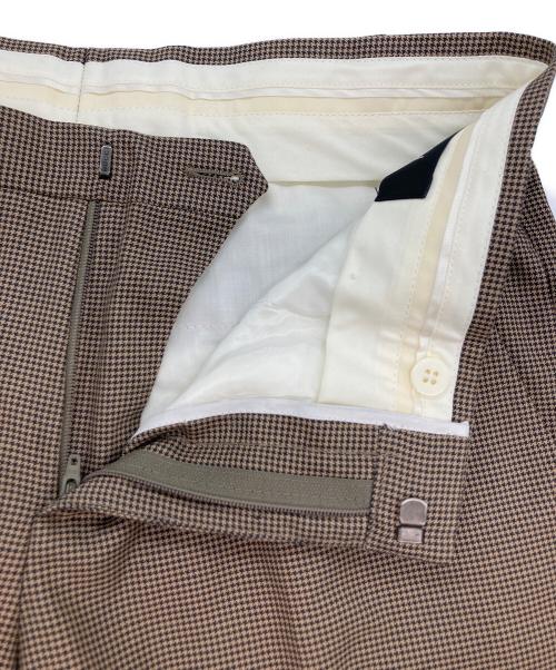 GUCCI（グッチ）GUCCI (グッチ) 千鳥柄スラックス ブラウン サイズ:46の古着・服飾アイテム
