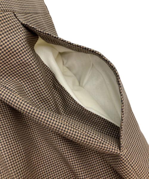 GUCCI（グッチ）GUCCI (グッチ) 千鳥柄スラックス ブラウン サイズ:46の古着・服飾アイテム