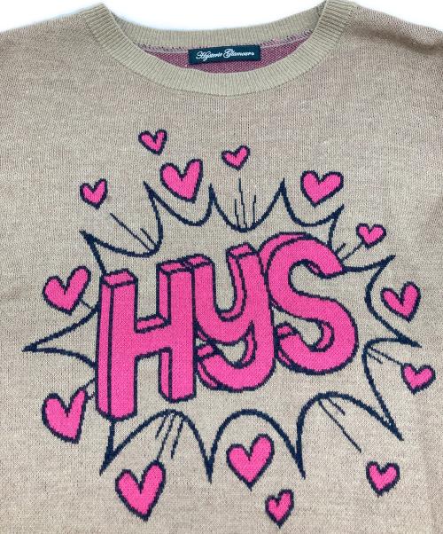 Hysteric Glamour（ヒステリックグラマー）Hysteric Glamour (ヒステリックグラマー) ハートデザインニット ブラウン サイズ:FREEの古着・服飾アイテム