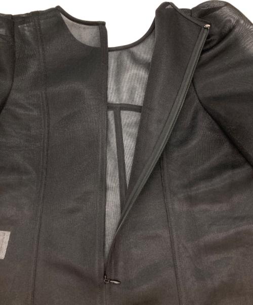 Ameri（アメリ）Ameri (アメリ) SHEER CARDBOARD PUFF SHOULDER TOP ブラック サイズ:FREEの古着・服飾アイテム