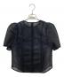 Ameri（アメリ）の古着「SHEER CARDBOARD PUFF SHOULDER TOP」｜ブラック
