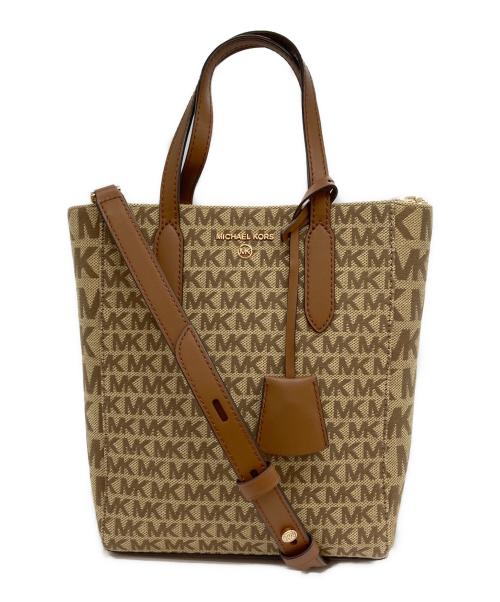 MICHAEL KORS（マイケル・コース）MICHAEL KORS (マイケルコース) 総柄2WAYバッグ ブラウンの古着・服飾アイテム
