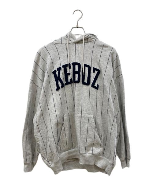 KEBOZ（ケボズ）KEBOZ (ケボズ) シームストライプロゴパーカー グレー サイズ:XLの古着・服飾アイテム