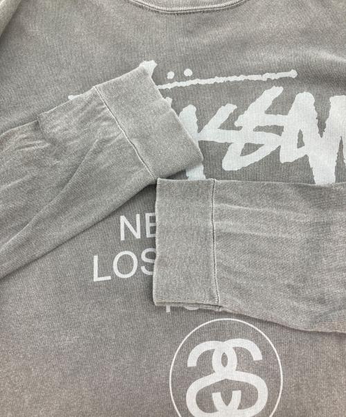 stussy（ステューシー）stussy (ステューシー) WORLD TOUR L/S TEE グレー サイズ:Mの古着・服飾アイテム