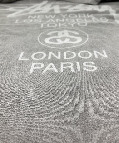 stussy（ステューシー）stussy (ステューシー) WORLD TOUR L/S TEE グレー サイズ:Mの古着・服飾アイテム
