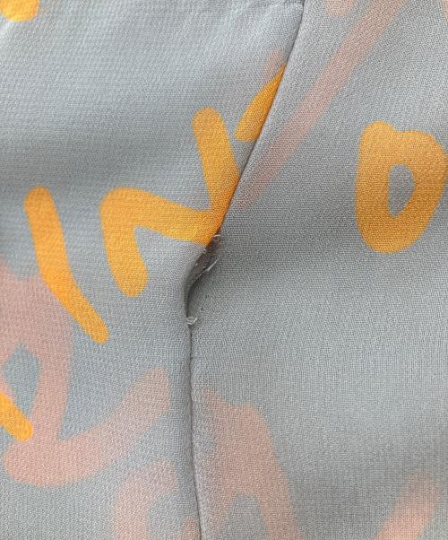 mint designs（ミント デザインズ）mint designs (ミント デザインズ) 半袖シアーワンピース オレンジ×グレー サイズ:2の古着・服飾アイテム