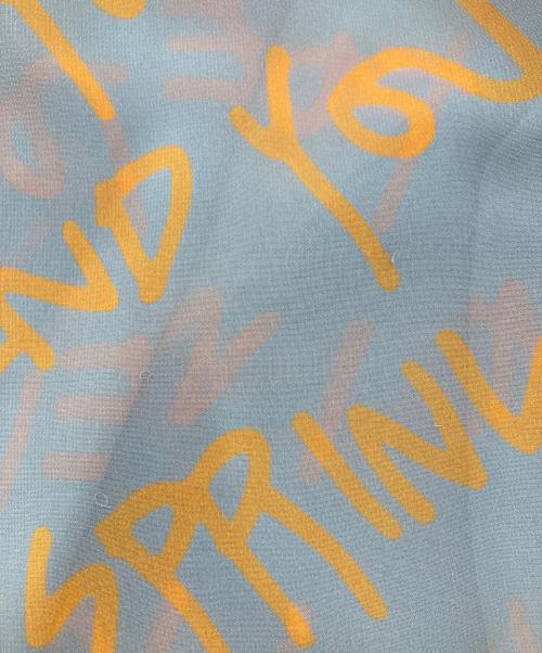 mint designs（ミント デザインズ）mint designs (ミント デザインズ) 半袖シアーワンピース オレンジ×グレー サイズ:2の古着・服飾アイテム