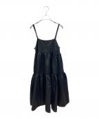 CAROLINA GLASERカロリナ グレイサー）の古着「キャミソールティアードワンピース」｜ブラック