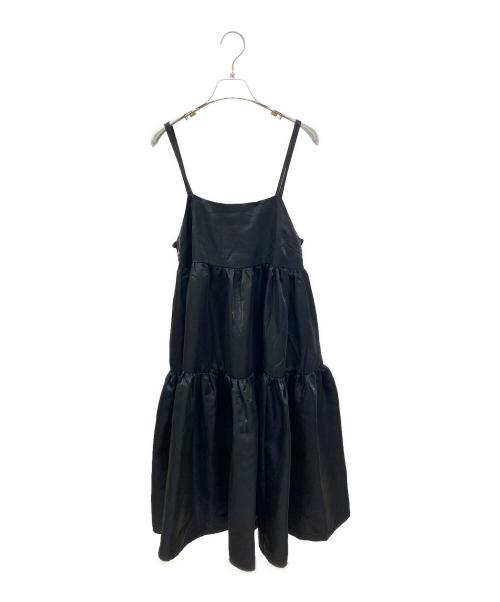 CAROLINA GLASER（カロリナ グレイサー）CAROLINA GLASER (カロリナ グレイサー) キャミソールティアードワンピース ブラック サイズ:不明の古着・服飾アイテム