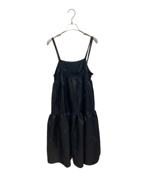 CAROLINA GLASER（カロリナ グレイサー）CAROLINA GLASER (カロリナ グレイサー) キャミソールティアードワンピース ブラック サイズ:不明の古着・服飾アイテム