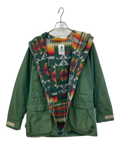 SIERRA DESIGNS（シエラデザインズ）SIERRA DESIGNS (シエラデザインズ) PENDLETON (ペンドルトン) 裏ブランケットマウンテンパーカー グリーン サイズ:Lの古着・服飾アイテム