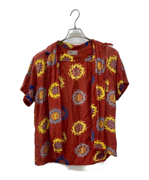 B.V.D（ビーブイディー）B.V.D (ビーブイディー) 50's灯籠柄アロハシャツ オレンジ サイズ:15-15 1/2の古着・服飾アイテム