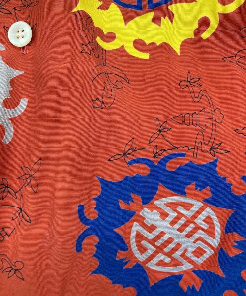 B.V.D（ビーブイディー）B.V.D (ビーブイディー) 50's灯籠柄アロハシャツ オレンジ サイズ:15-15 1/2の古着・服飾アイテム