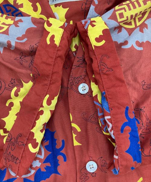 B.V.D（ビーブイディー）B.V.D (ビーブイディー) 50's灯籠柄アロハシャツ オレンジ サイズ:15-15 1/2の古着・服飾アイテム