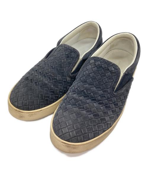 BOTTEGA VENETA（ボッテガベネタ）BOTTEGA VENETA (ボッテガベネタ) イントレチャートスリッポン ネイビー サイズ:40の古着・服飾アイテム