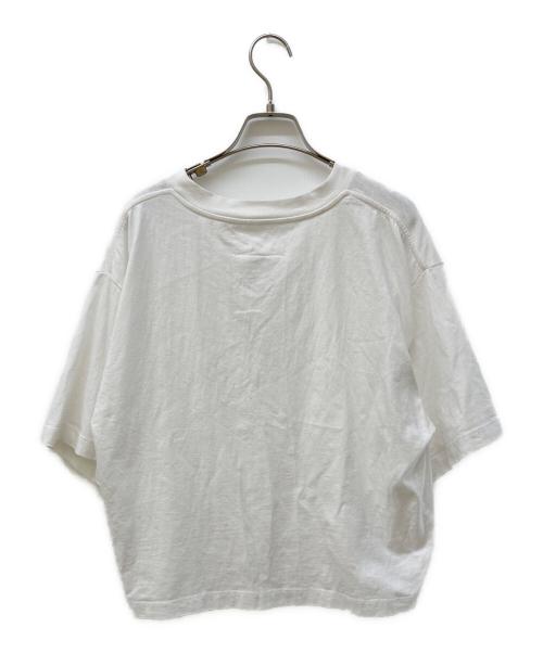 MM6 Maison Margiela（エムエムシックスメゾンマルジェラ）MM6 Maison Margiela (エムエムシックスメゾンマルジェラ) ロゴラベルTシャツ ホワイト サイズ:Lの古着・服飾アイテム