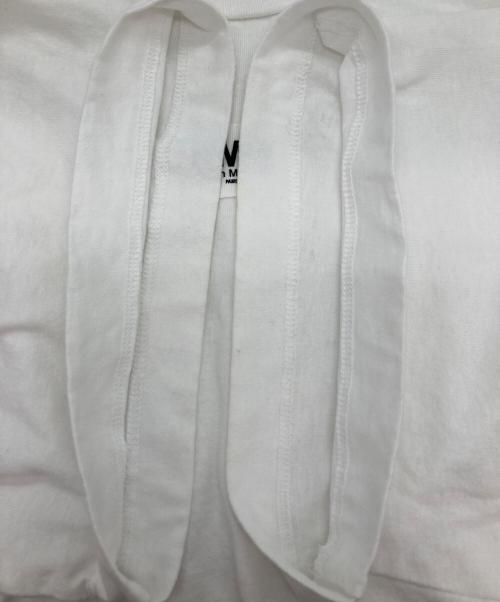 MM6 Maison Margiela（エムエムシックスメゾンマルジェラ）MM6 Maison Margiela (エムエムシックスメゾンマルジェラ) ロゴラベルTシャツ ホワイト サイズ:Lの古着・服飾アイテム