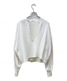 Whim Gazette（ウィムガゼット）の古着「スウェットVネックプルオーバー2」｜ホワイト