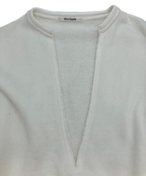 Whim Gazette（ウィムガゼット）Whim Gazette (ウィムガゼット) スウェットVネックプルオーバー2 ホワイト サイズ:FREEの古着・服飾アイテム