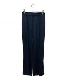 MAISON SPECIAL（メゾンスペシャル）の古着「Double Satin Flare Pants」｜ネイビー
