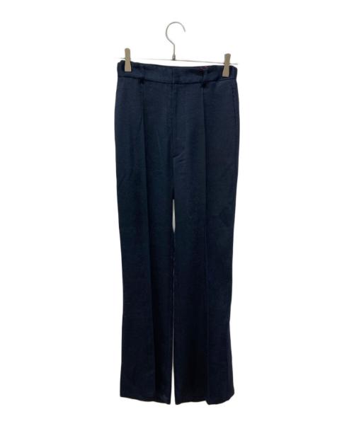 MAISON SPECIAL（メゾンスペシャル）MAISON SPECIAL (メゾンスペシャル) Double Satin Flare Pants ネイビー サイズ:36 未使用品の古着・服飾アイテム