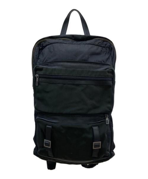 Salvatore Ferragamo（サルヴァトーレ フェラガモ）Salvatore Ferragamo (サルヴァトーレ フェラガモ) 2wayリュック ブラック×グリーンの古着・服飾アイテム