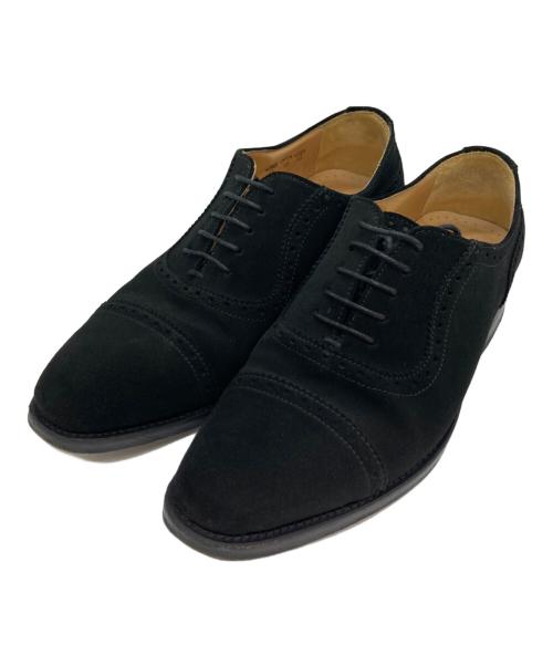 berwick（バーウィック）berwick (バーウィック) 内羽根スウェードストレートチップシューズ ブラック サイズ:41の古着・服飾アイテム