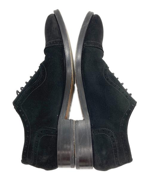berwick（バーウィック）berwick (バーウィック) 内羽根スウェードストレートチップシューズ ブラック サイズ:41の古着・服飾アイテム