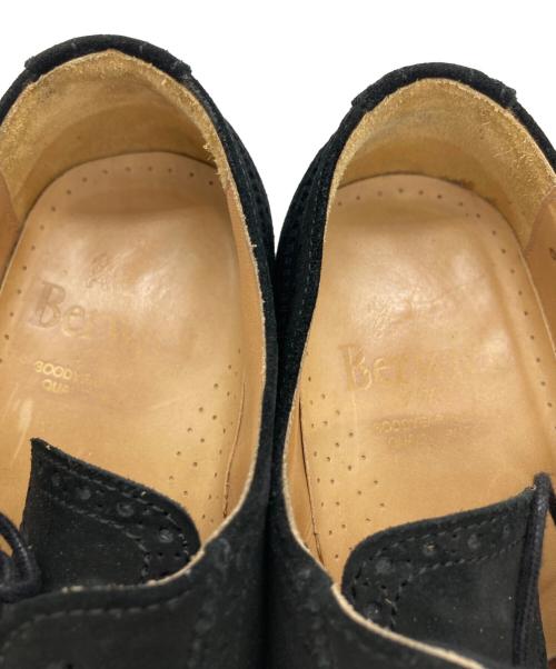 berwick（バーウィック）berwick (バーウィック) 内羽根スウェードストレートチップシューズ ブラック サイズ:41の古着・服飾アイテム