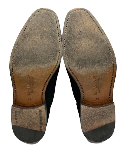 berwick（バーウィック）berwick (バーウィック) 内羽根スウェードストレートチップシューズ ブラック サイズ:41の古着・服飾アイテム