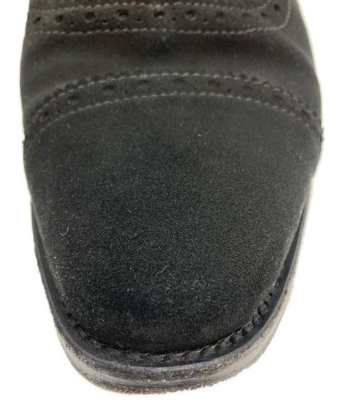 berwick（バーウィック）berwick (バーウィック) 内羽根スウェードストレートチップシューズ ブラック サイズ:41の古着・服飾アイテム