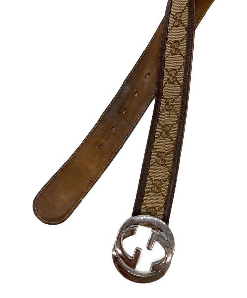 GUCCI（グッチ）GUCCI (グッチ) レザーベルト ブラウンの古着・服飾アイテム