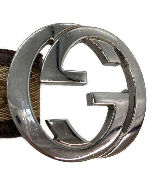 GUCCI（グッチ）GUCCI (グッチ) レザーベルト ブラウンの古着・服飾アイテム