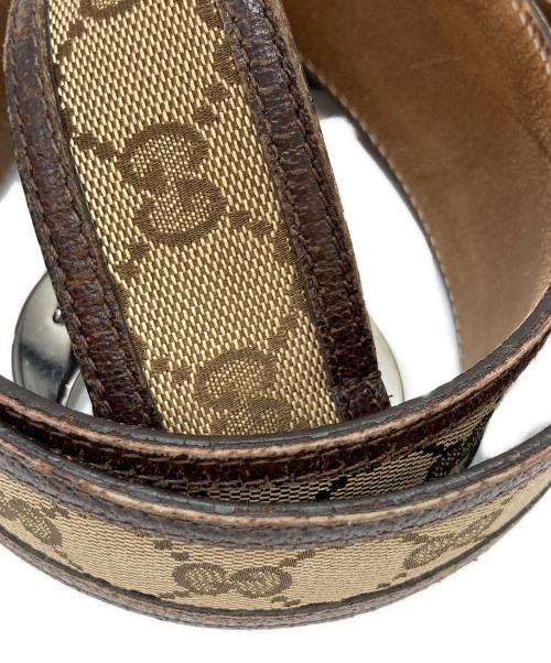 GUCCI（グッチ）GUCCI (グッチ) レザーベルト ブラウンの古着・服飾アイテム