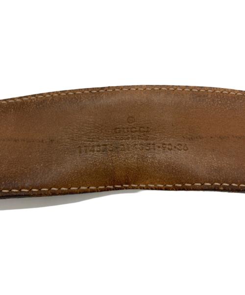 GUCCI（グッチ）GUCCI (グッチ) レザーベルト ブラウンの古着・服飾アイテム