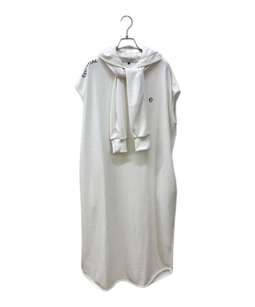 DOUBLE STANDARD CLOTHING（ダブルスタンダードクロージング）DOUBLE STANDARD CLOTHING (ダブルスタンダードクロージング) フーデッドスウェットワンピース ホワイト サイズ:Mの古着・服飾アイテム