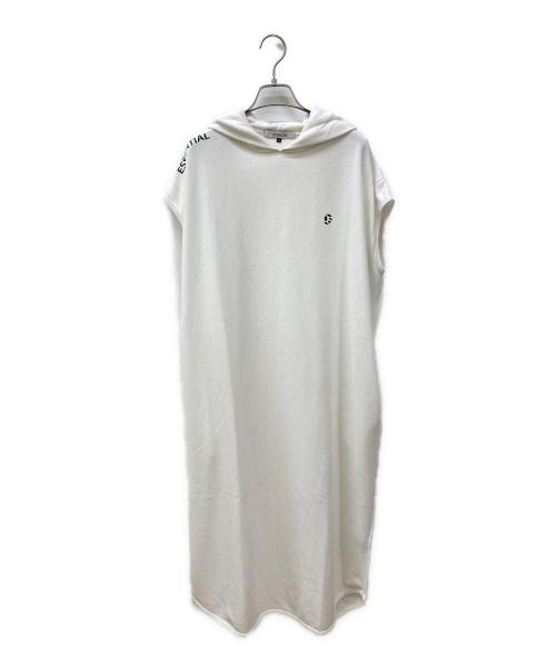 DOUBLE STANDARD CLOTHING（ダブルスタンダードクロージング）DOUBLE STANDARD CLOTHING (ダブルスタンダードクロージング) フーデッドスウェットワンピース ホワイト サイズ:Mの古着・服飾アイテム