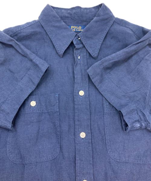 POLO RALPH LAUREN（ポロ・ラルフローレン）POLO RALPH LAUREN (ポロ・ラルフローレン) S/Sリネンシャツ ネイビー サイズ:2の古着・服飾アイテム