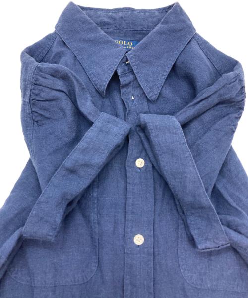 POLO RALPH LAUREN（ポロ・ラルフローレン）POLO RALPH LAUREN (ポロ・ラルフローレン) S/Sリネンシャツ ネイビー サイズ:2の古着・服飾アイテム