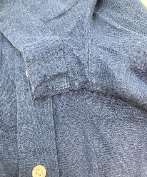 POLO RALPH LAUREN（ポロ・ラルフローレン）POLO RALPH LAUREN (ポロ・ラルフローレン) S/Sリネンシャツ ネイビー サイズ:2の古着・服飾アイテム
