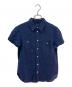 POLO RALPH LAUREN（ポロ・ラルフローレン）の古着「S/Sリネンシャツ」｜ネイビー