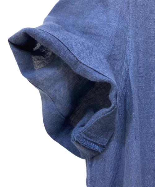 POLO RALPH LAUREN（ポロ・ラルフローレン）POLO RALPH LAUREN (ポロ・ラルフローレン) S/Sリネンシャツワンピース ブルー サイズ:6の古着・服飾アイテム