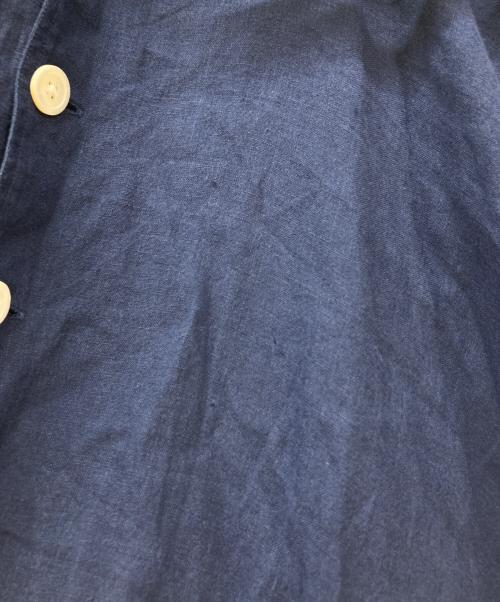 POLO RALPH LAUREN（ポロ・ラルフローレン）POLO RALPH LAUREN (ポロ・ラルフローレン) S/Sリネンシャツワンピース ブルー サイズ:6の古着・服飾アイテム