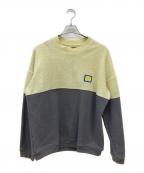 BRAIN DEADブレインデッド）の古着「パイル地切替スウェット」｜イエロー