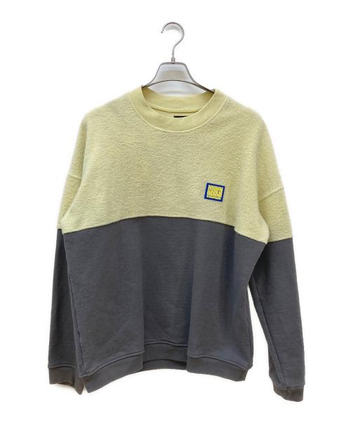 BRAIN DEAD（ブレインデッド）BRAIN DEAD (ブレインデッド) パイル地切替スウェット イエロー サイズ:Lの古着・服飾アイテム