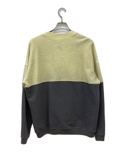 BRAIN DEAD（ブレインデッド）BRAIN DEAD (ブレインデッド) パイル地切替スウェット イエロー サイズ:Lの古着・服飾アイテム